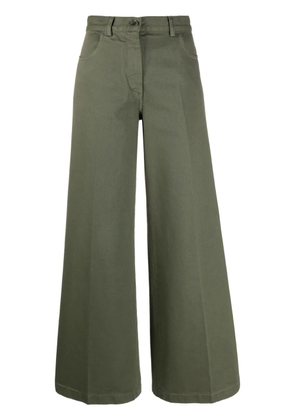 ASPESI wide-leg high-waisted trousers - Green
