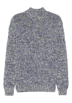 Tagliatore high-neck speckled sweater - Blue