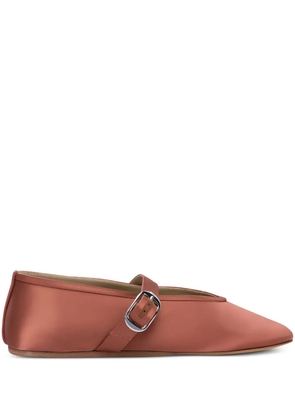 Le Monde Beryl silk buckle flats - Orange