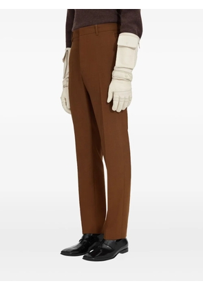 MM6 Maison Margiela creased wool trousers - Brown