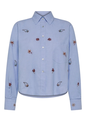 Seventy embroidered top - Blue