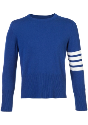 Thom Browne 4-Bar Short Cashmere Pullover - Blue