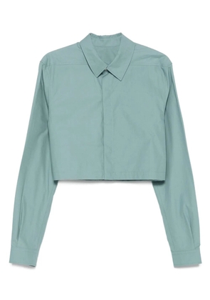 Rick Owens long-sleeve cropped shirt - Blue