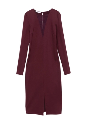 Patrizia Pepe V-neck long-sleeved dress - Red