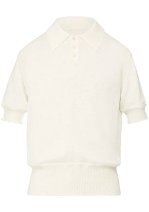 Maison Margiela four-stitch knitted polo shirt - Neutrals