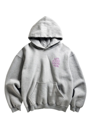 Anti Social Social Club logo-appliqué hoodie - Grey