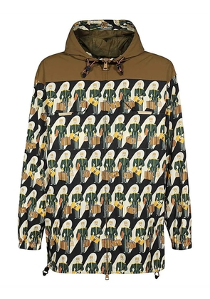 Gucci Porter-print zip-up jacket - Black
