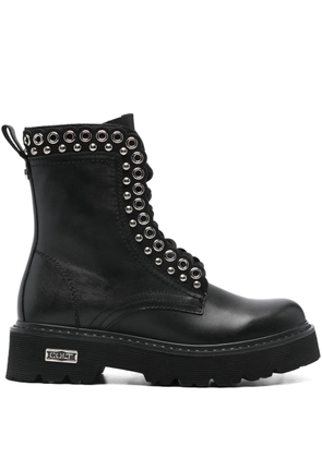Cult studded leather boots - Black