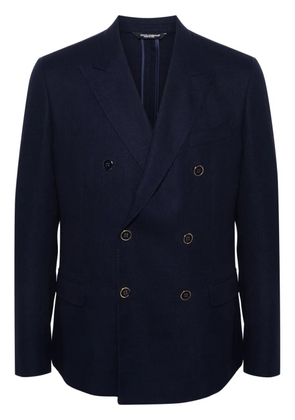 Dolce & Gabbana double-breasted virgin wool blazer - Blue
