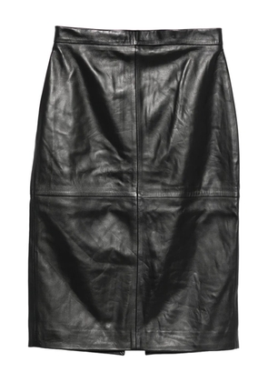 IRO lambskin panelled skirt - Black