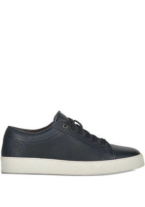 Moorer grainy leather low-top sneakers - Blue
