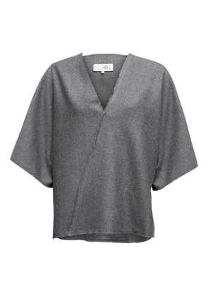 MM6 Maison Margiela raw-cut detail blouse - Grey