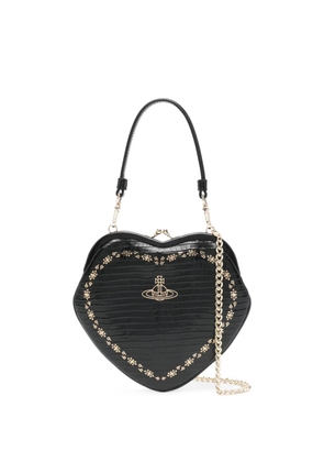 Vivienne Westwood mini Belle Heart Frame embellished bag - Black
