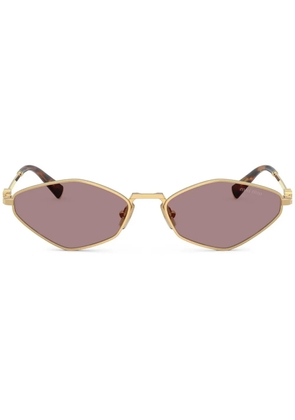 Miu Miu Eyewear geometric-frame sunglasses - Gold