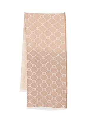 TWINSET logo-pattern scarf - Neutrals
