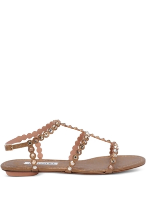 Aquazzura Tequila studded sandals - Brown