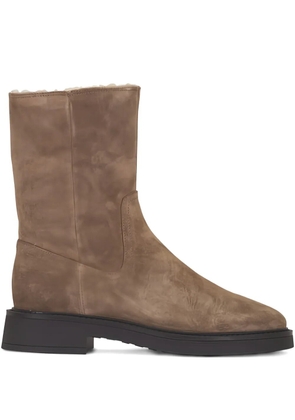 Veronica Beard suede round-toe boots - Brown