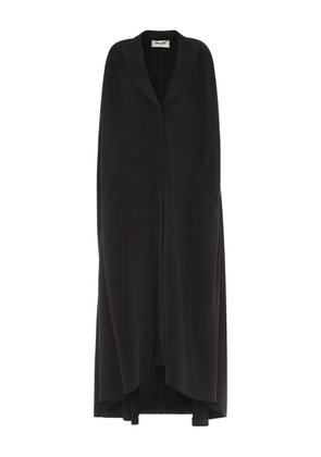 Alberta Ferretti lapel-collar cape - Black