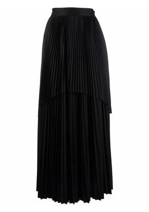 Fabiana Filippi layered pleated maxi skirt - Black