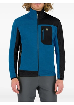 KARPOS zip-up panelled cardigan - Blue