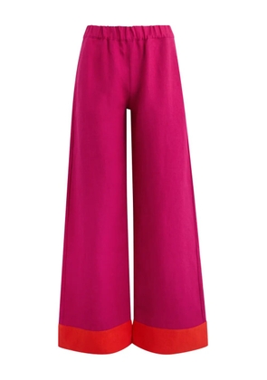 casa raki Luisa linen trousers - Pink
