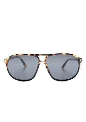 TOM FORD Eyewear Bruce tortoiseshell-effect sunglasses - Brown