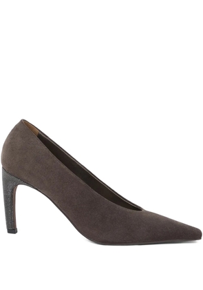 Brunello Cucinelli 80mm suede pumps - Brown