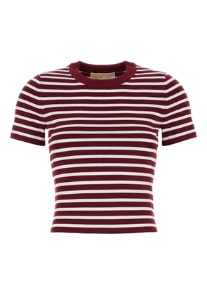 Michael Michael Kors stripe rib-knit t-shirt - Red