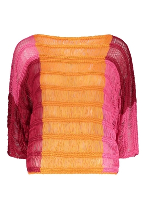 Alberta Ferretti finge-detailing blouse - Orange