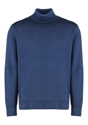 Moorer high-neck long-sleeve sweater - Blue