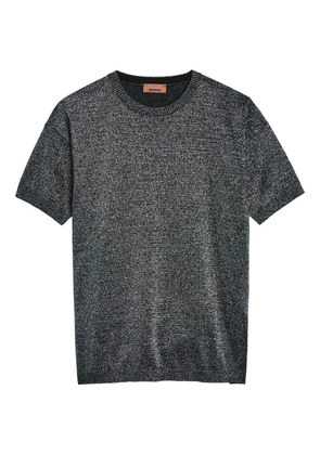 Missoni crew-neck ribbed-knit T-shirt - Grey