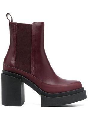 Fabiana Filippi flatform combat boots - Red