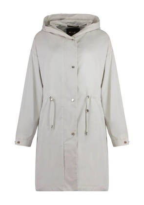 Moorer Cristina hooded drawstring-waistband jacket - White