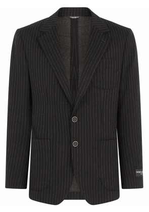 Dolce & Gabbana pinstriped single-breasted blazer - Black