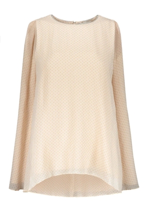 Fabiana Filippi floral-jacquard blouse - Neutrals
