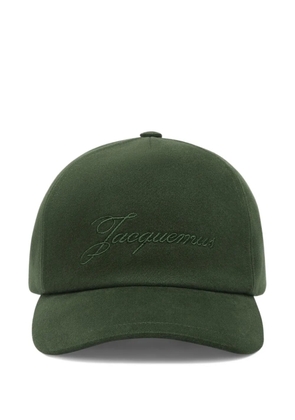 Jacquemus embroidered-logo cap - Green