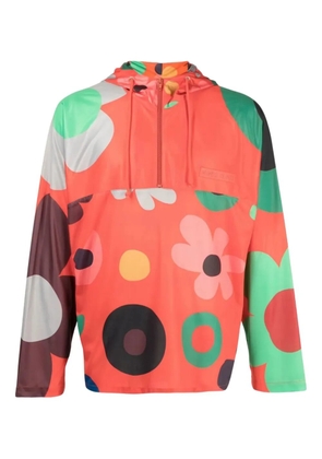 ERL floral-print half-zip jacket - Orange