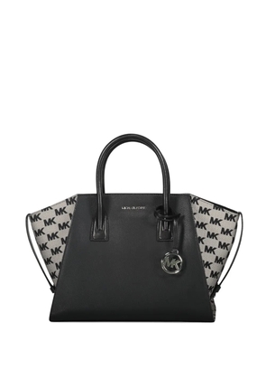 Michael Kors Avril leather logo-plaque tote bag - Black