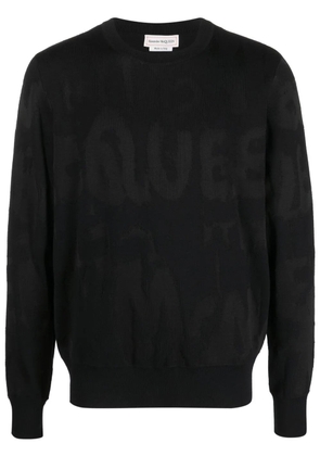 Alexander McQueen intarsia-knit logo sweater - Black