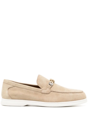 Doucal's knot-detail mesh loafers - Neutrals