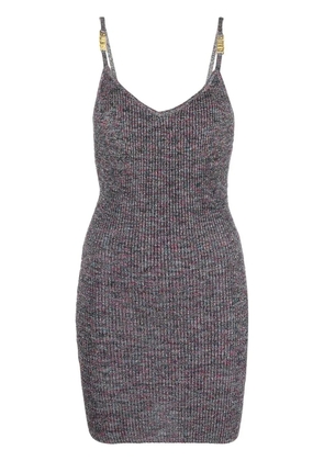 GCDS open-back mini knitted dress - Grey