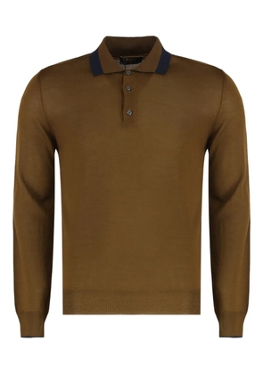 Moorer Terence-MLL button-up polo collar - Brown