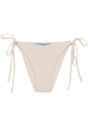 Prada crystal-embellished bikini bottoms - Neutrals