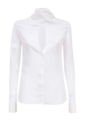 Ferragamo Sash high-neck shirt - White