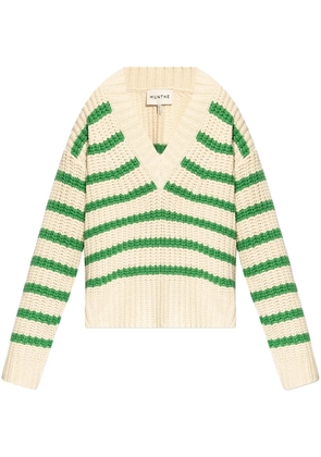 MUNTHE striped chunky-knit jumper - Green