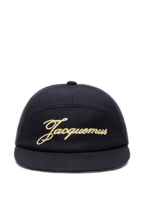 Jacquemus embroidered-logo cap - Blue