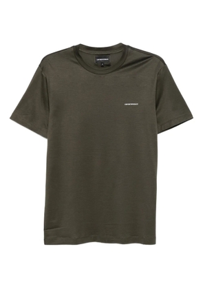 Emporio Armani logo-embroidered T-shirt - Green