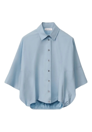 Fabiana Filippi elasticated-hem boxy shirt - Blue