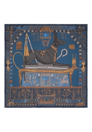 Sabina Savage patterned scarf - Blue