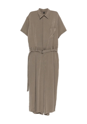 Y's belted pocket jumpsuit - Neutrals